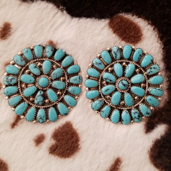 Jewelry - Turqoise Earrings Sterling Silver